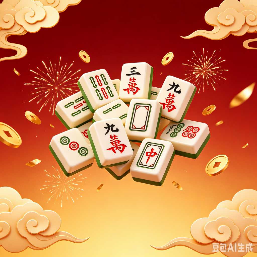 mahjong set with dice and chips